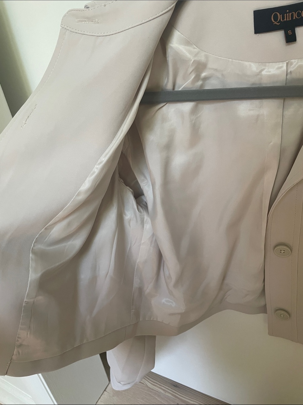 Quince Cream Cropped Button Jacket - Picture 3 of 4